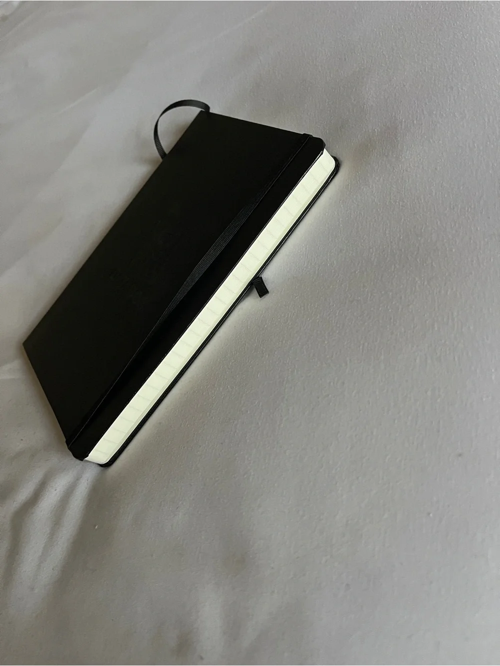 Paperage Black Hardcover Lined Datadog Journal Notebook Pocket Size 5.75x4 Elast